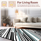 Modern Abstract Diagonal Stripe Rug
