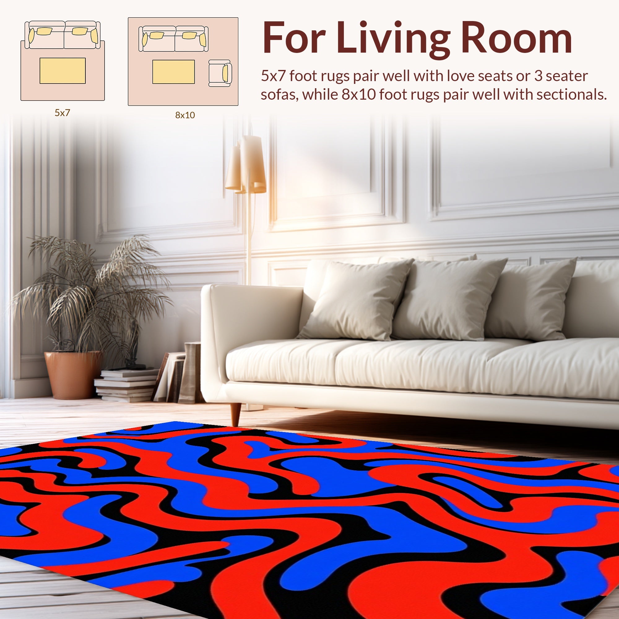 Bold Abstract Swirls Rug