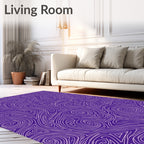 Abstract Swirl Pattern With Purple Tones Rug