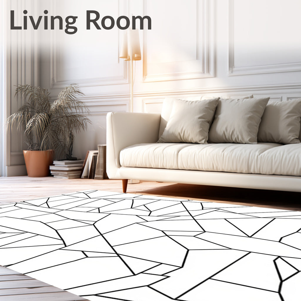 Abstract Geometric Lines Art Design Rug