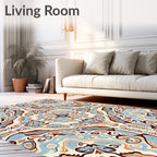 Abstract Symmetry Swirl Pattern Rug