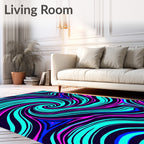 Vibrant Swirls Abstract Pattern Rug