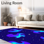 Cosmic Nebula Swirls Pattern Rug