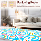 Whimsical Swirls Abstract Pattern Rug