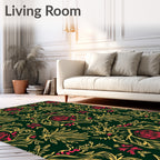 Luxurious Floral Vine Patterned Rug