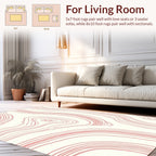 Coral Swirl Continuous Line Design Rug