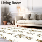 Floral Symmetry Vintage Damask Rug