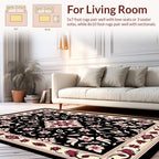 Ornate Floral And Vine Pattern Rug