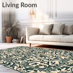 Classic Floral Vine Detailed Pattern Rug