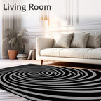 Monochromatic Swirl Pattern Rug
