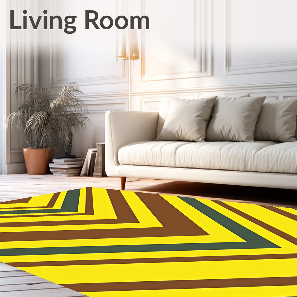 Chevron Pattern Wide Stripes Rug