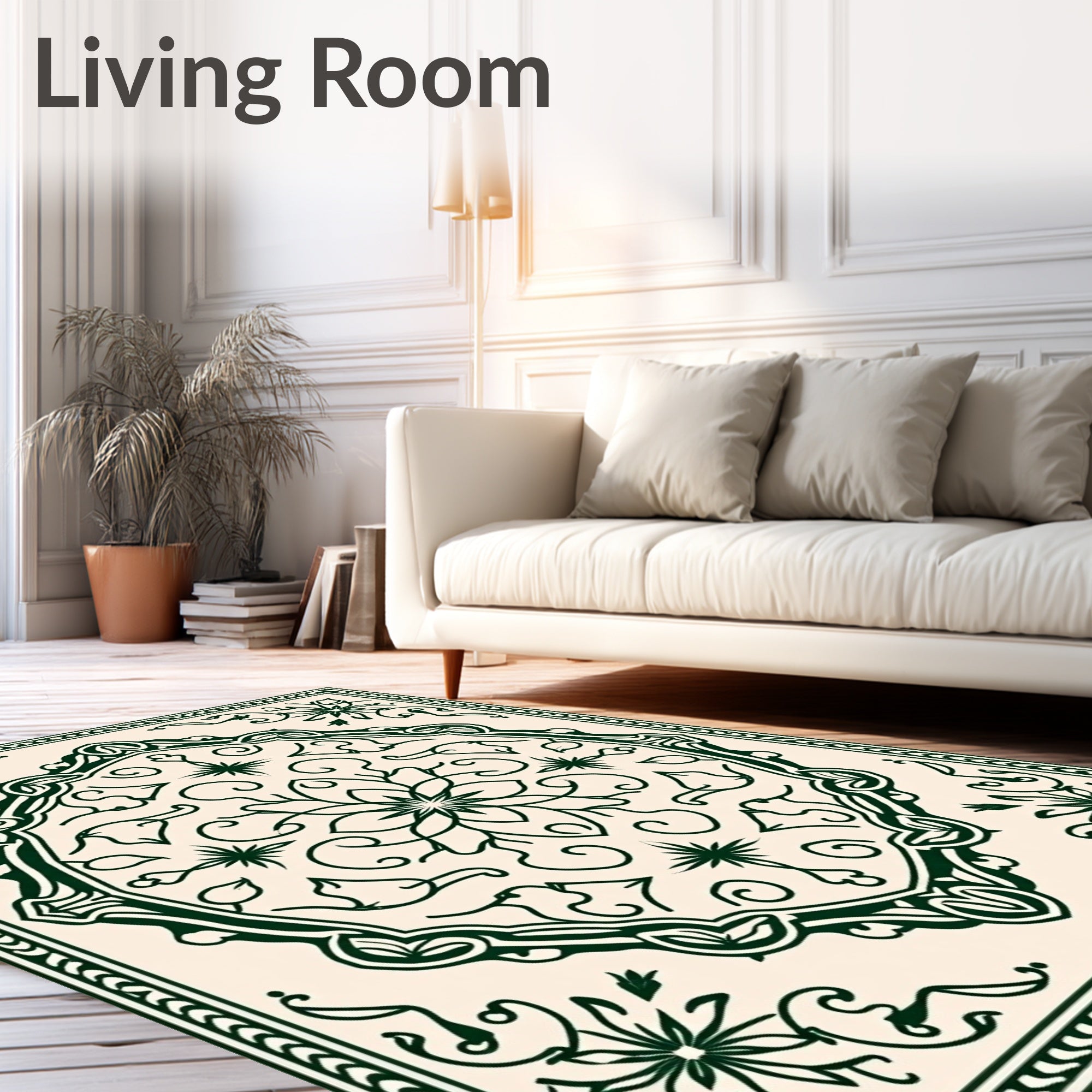 Ornate Floral medallion Pattern Rug