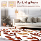 Autumn Leaf Branch Pattern Rug