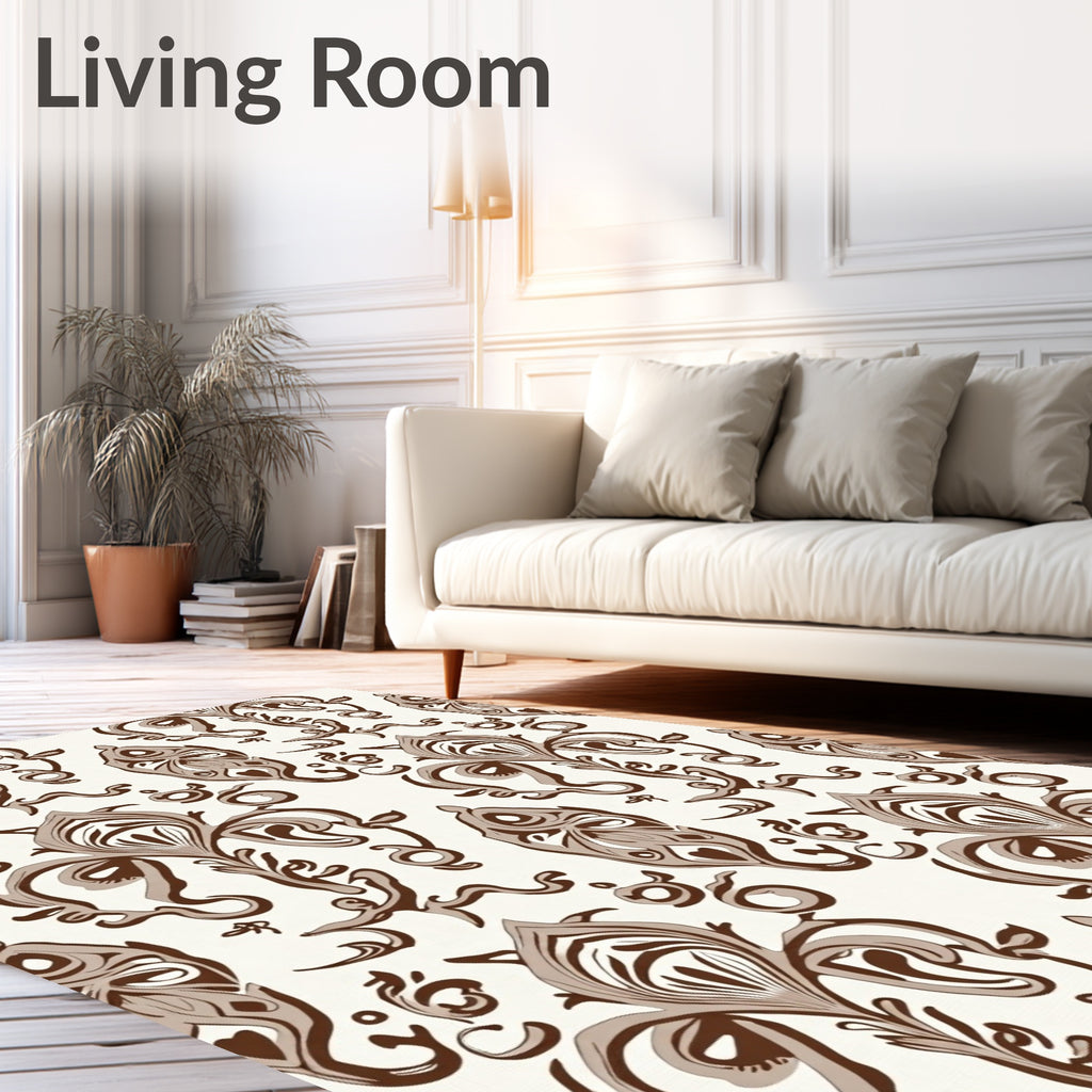 Rich Floral Scroll Pattern Rug