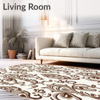 Rich Floral Scroll Pattern Rug