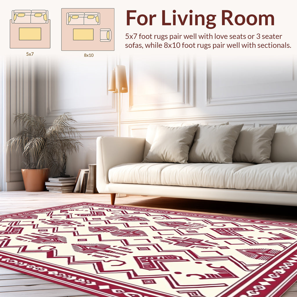 Tribal Geometric Pattern Rug