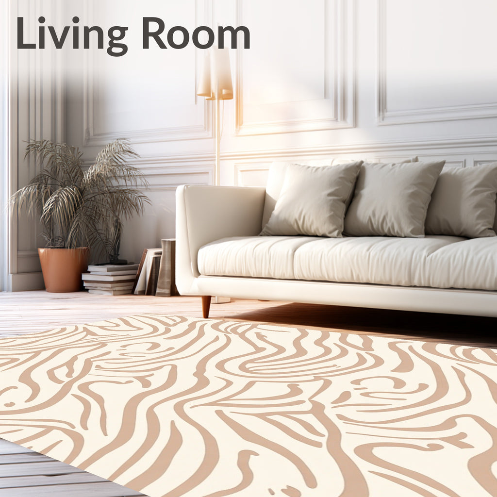 Neutral Organic Flow Pattern Rug