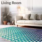 Abstract Gradient Dot Pattern Rug