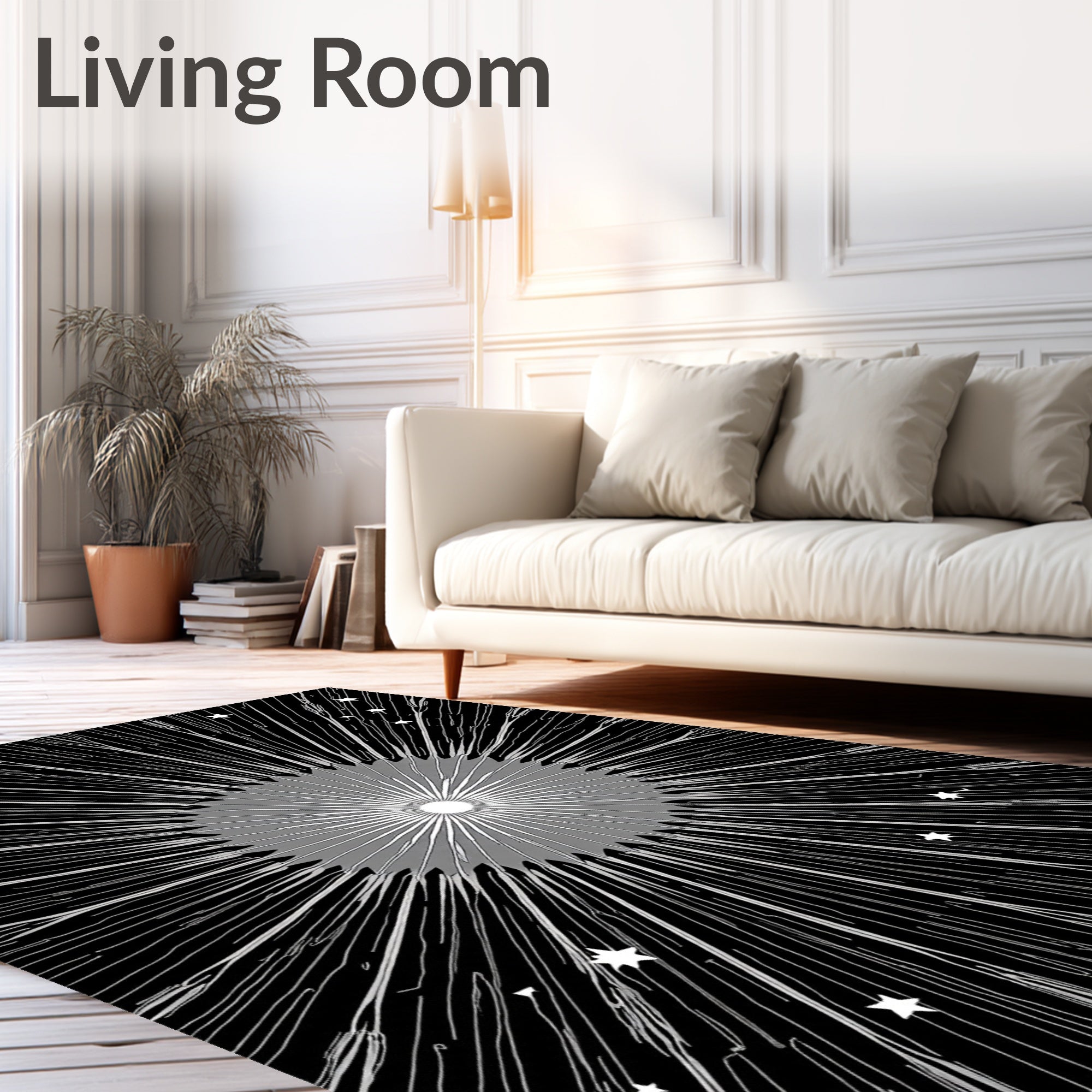 Radiant Burst Starry Night Rug