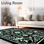 Vintage Floral Swirl Pattern Rug