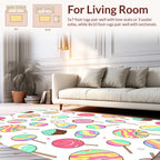 Whimsical Candy Swirl Pattern Design Rug
