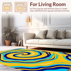 Vibrant Swirl Pattern Abstract Rug