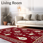 Ornate Holiday Bauble Border Pattern Rug