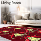 Festive Bell Ribbon Pattern Rug