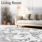 Abstract Flowing Ink Wash Pattern Rug