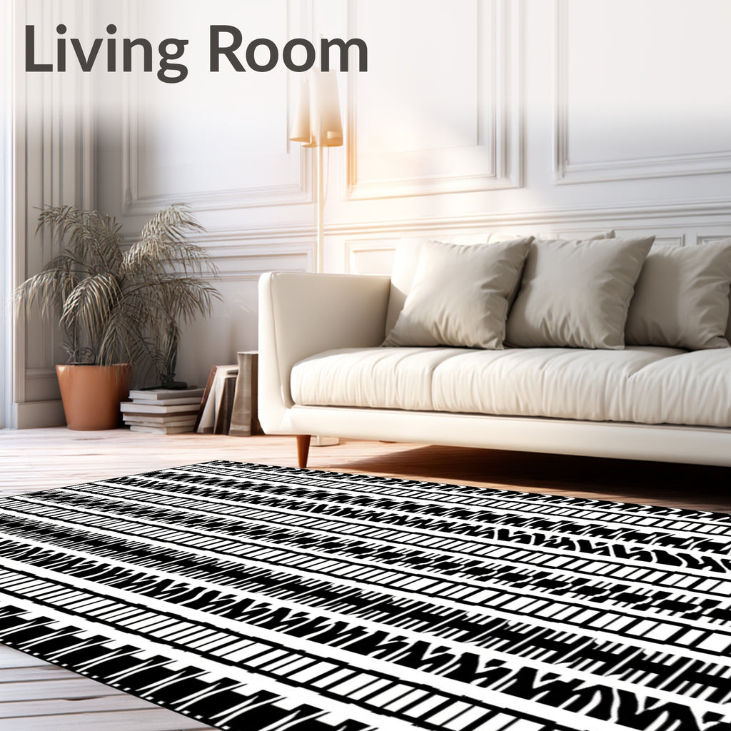 Graphic Stripe Modern Geometric Rug