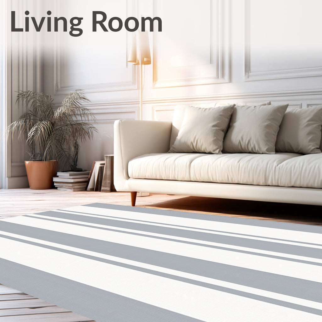 Classic Vertical Stripe Design Rug
