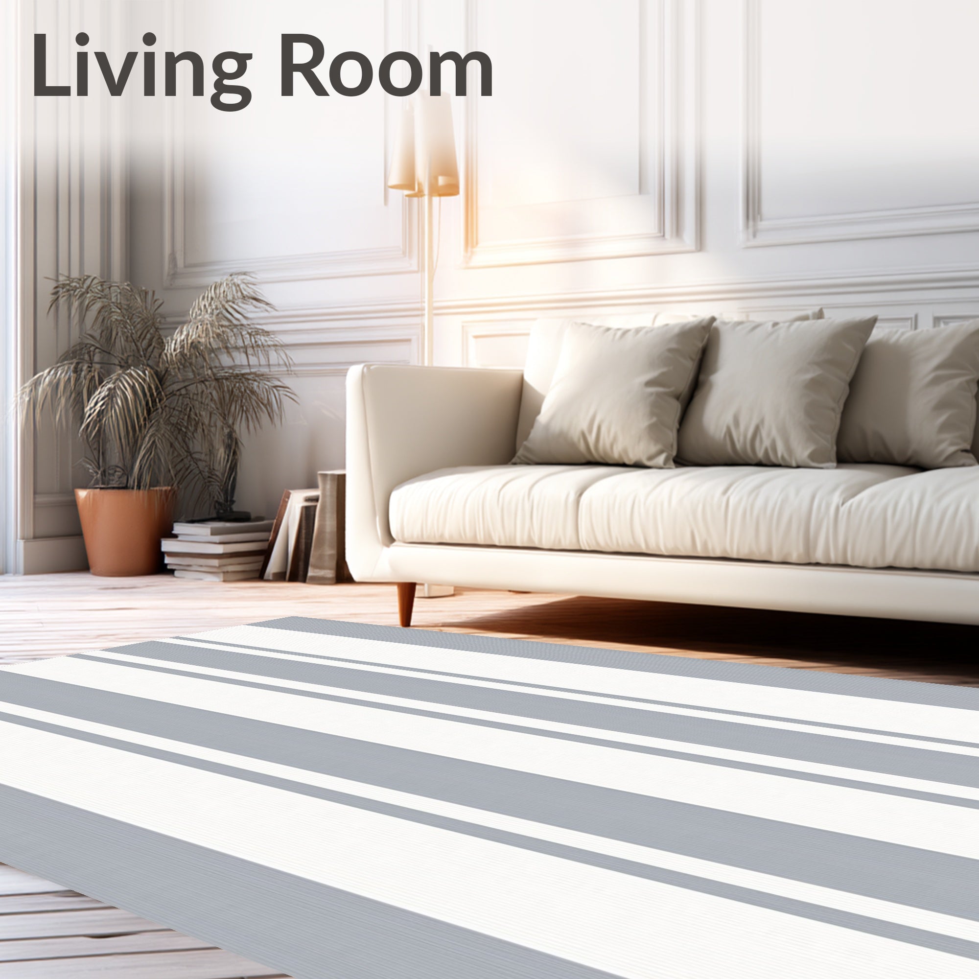 Classic Vertical Stripe Design Rug