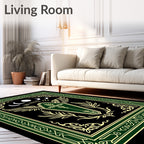 Gothic Shield With Wings Pattern Rug