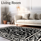Ornate Floral Scroll Classic Design Rug