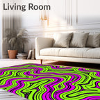 Vibrant Abstract Swirl Pattern Rug