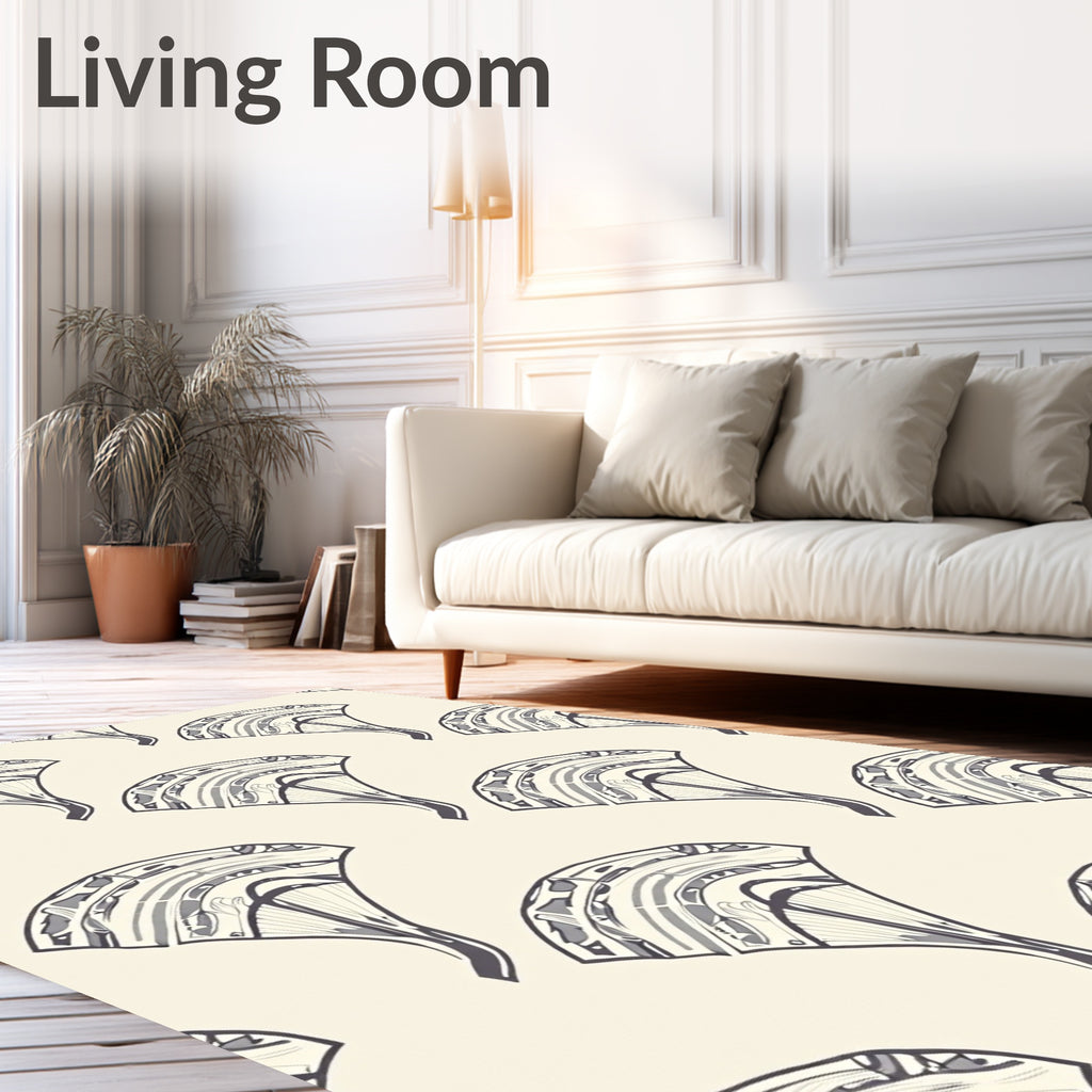 Art Deco Fan Patterned Rug