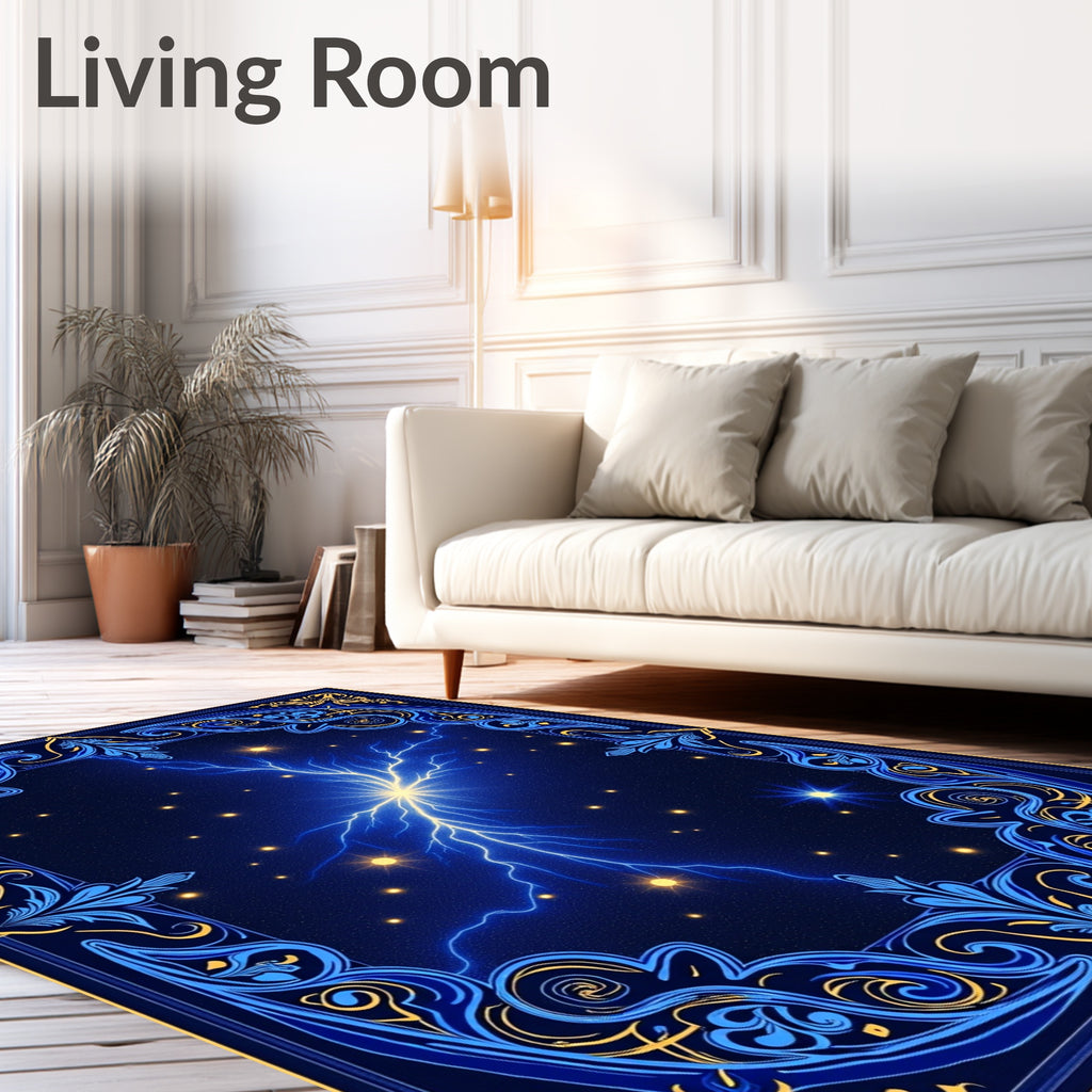 Electric Starburst Ornate Medallion Rug