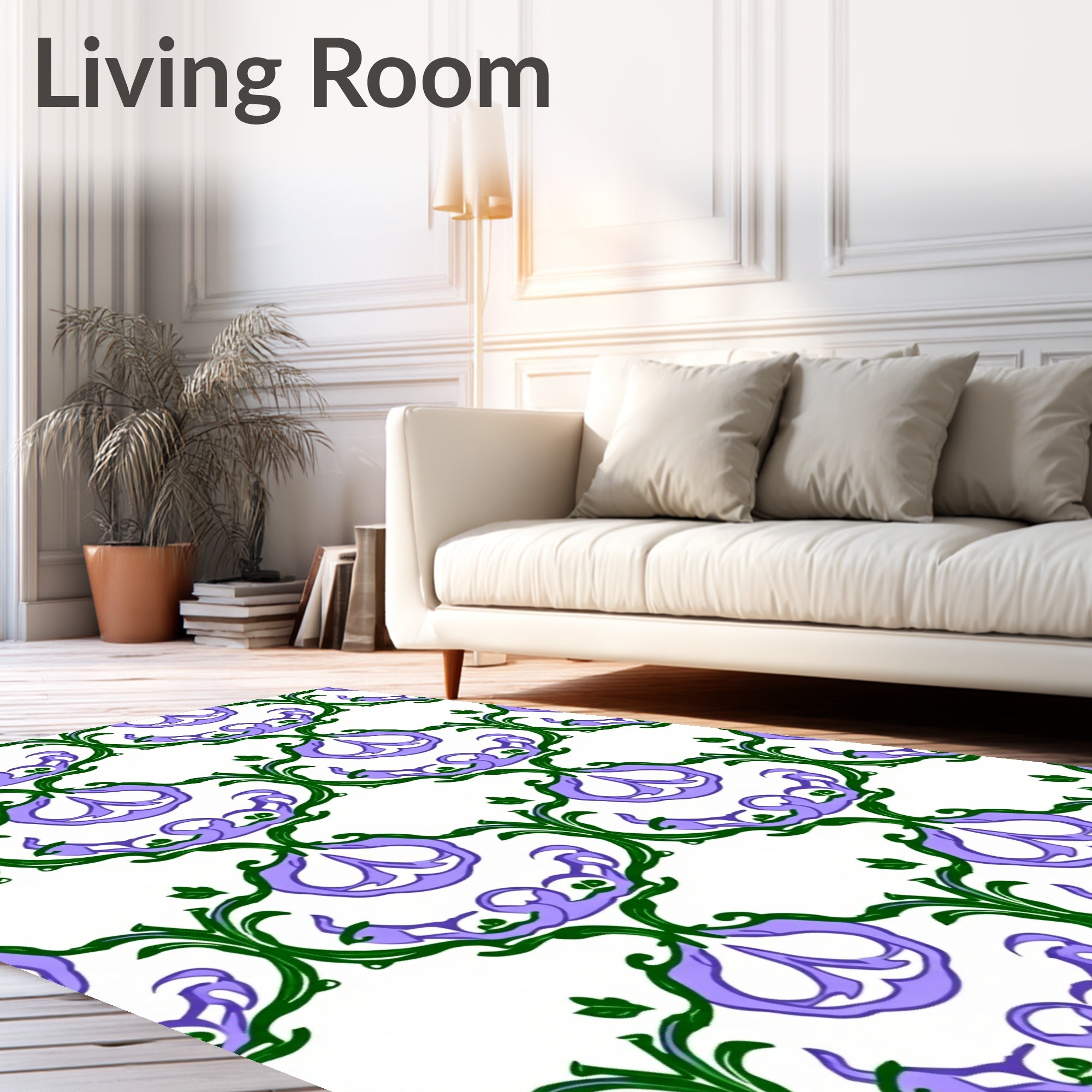 Victorian Floral Vine Pattern Rug