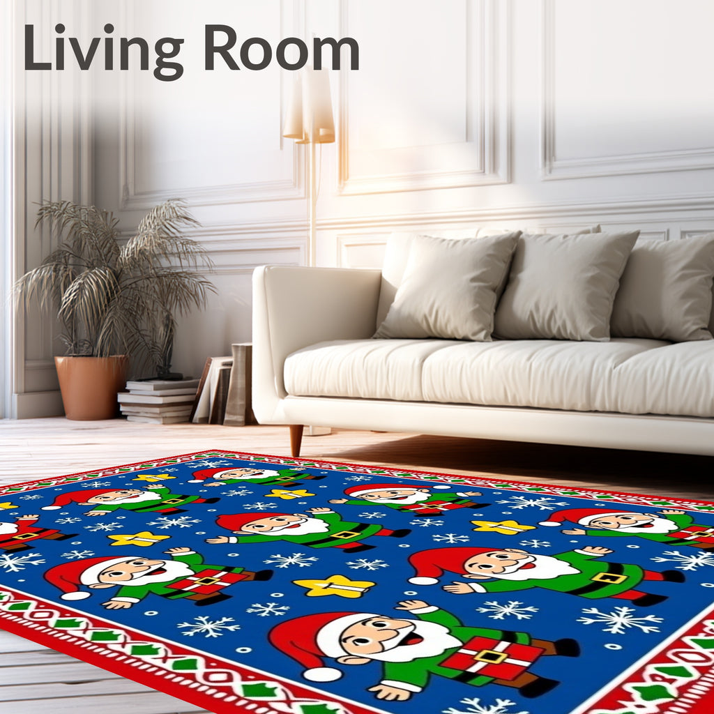 Whimsical Gnome Star Holiday Design Rug