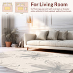 Soft Gray Floral Sketch Pattern Rug