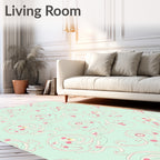 Whimsical Swirls Floral Accents Rug