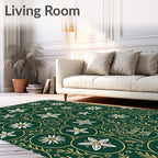 Floral Medallion Style Pattern Rug