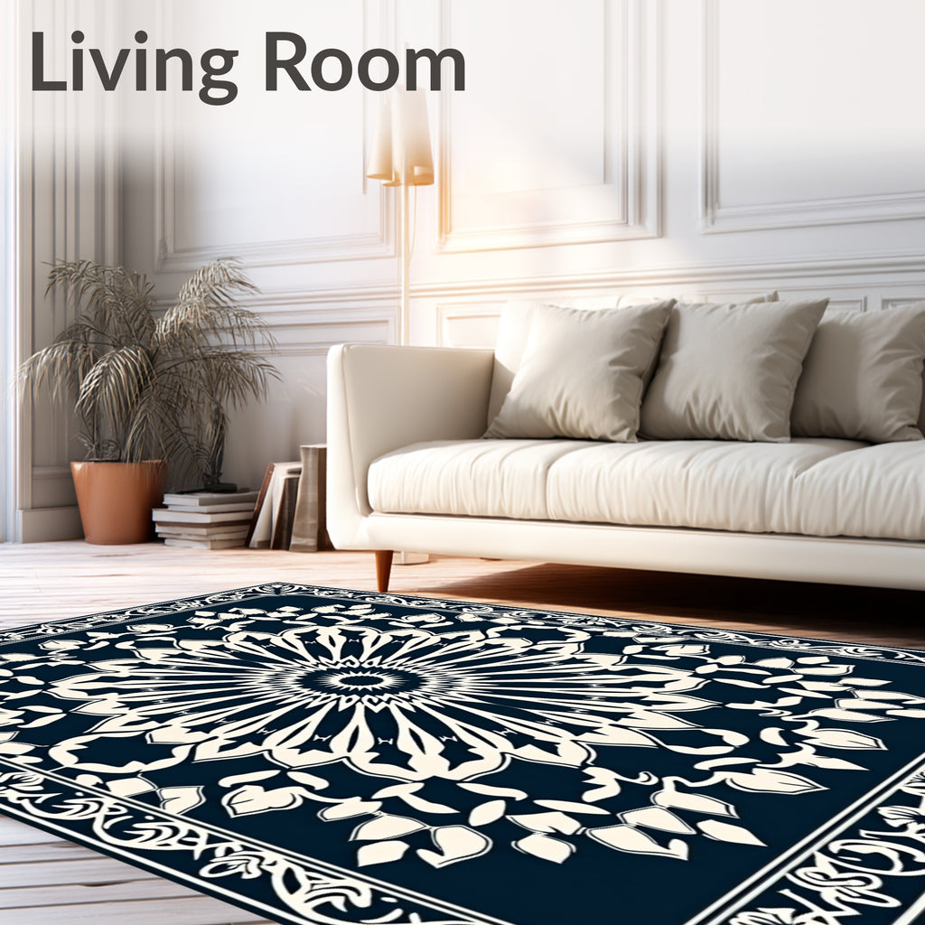 Intricate Medallion Floral Pattern Rug