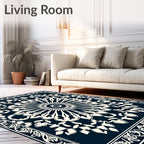 Intricate Medallion Floral Pattern Rug