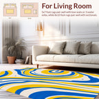 Abstract Swirls Pattern Design Rug