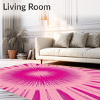 Vibrant Radiating Starburst Pattern Rug