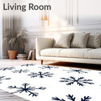 Winter Snowflake Pattern Design Rug