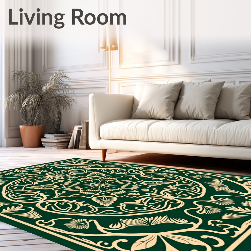 Elegant Flourish Intricate Floral Design Rug