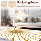 Vibrant Sunburst Abstract Pattern Rug