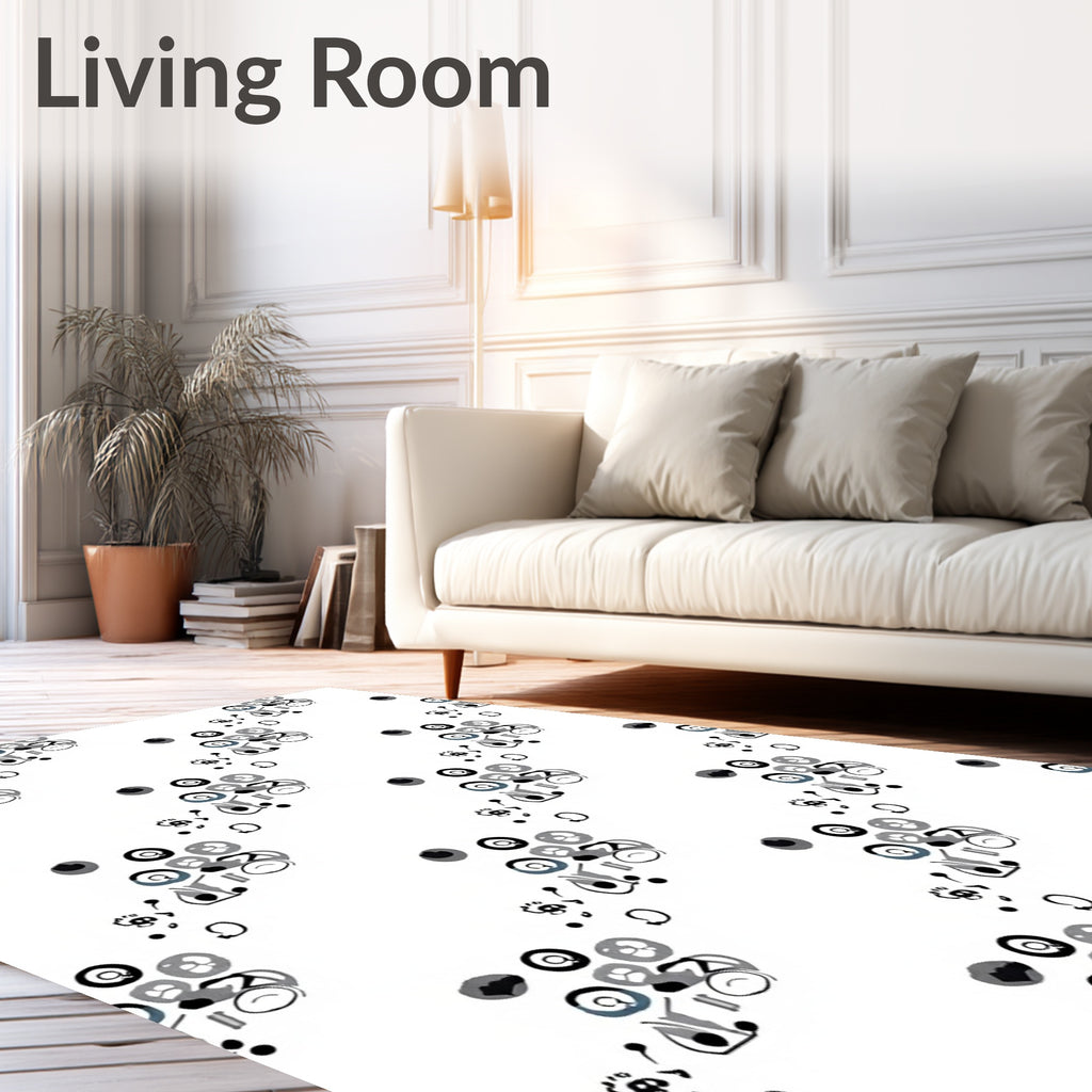 Abstract Organic Shapes Pattern Rug